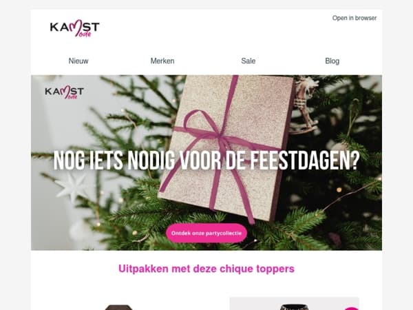 Nog iets nodig voor de feestdagen?