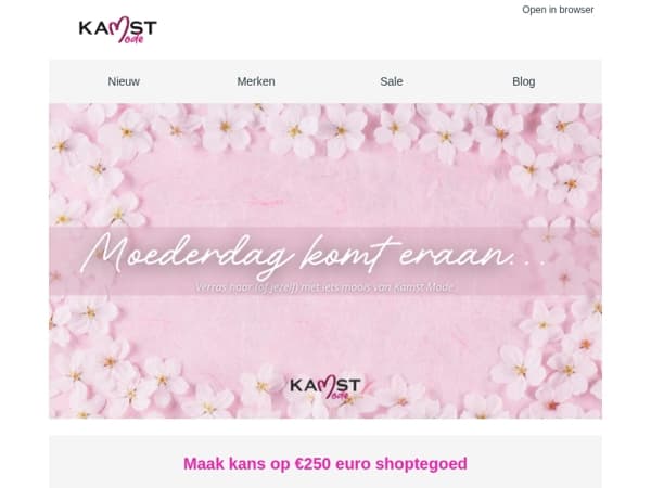 Moederdag bij Kamst Mode: WIN 250 euro of verras haar met iets moois