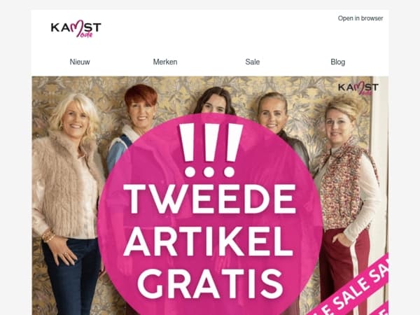 Tweede artikel gratis: online als eerste toegang!