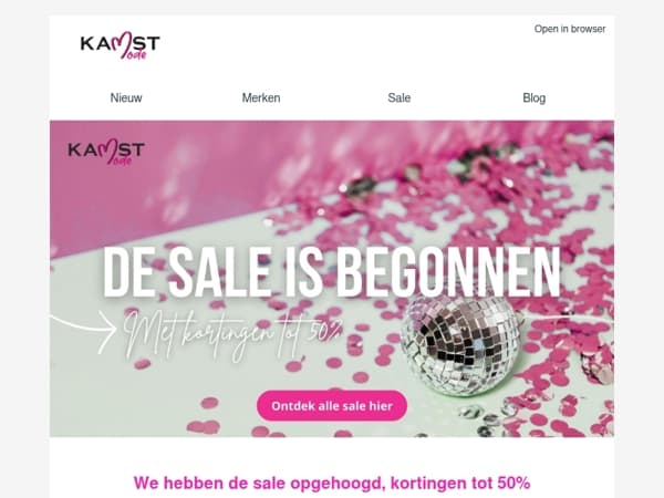 SALE bij Kamst Mode is begonnen!