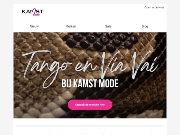 Tango en Via Vai shop je bij Kamst Mode