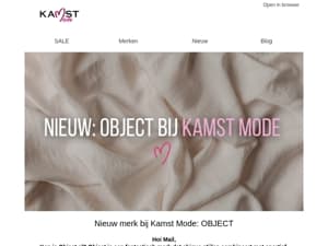 Nieuw bij Kamst: OBJECT