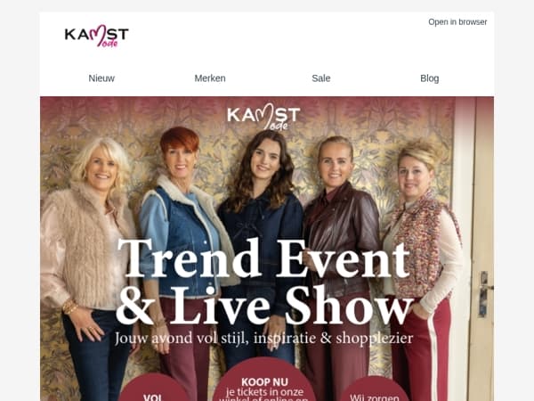 Kamst Mode presenteert: Trend Event & Live Show