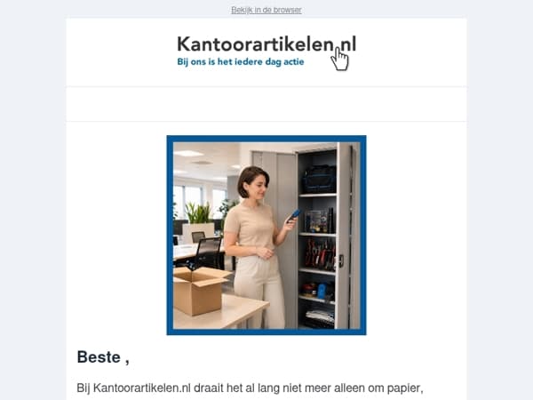 Werkplaats & magazijn op kantoor