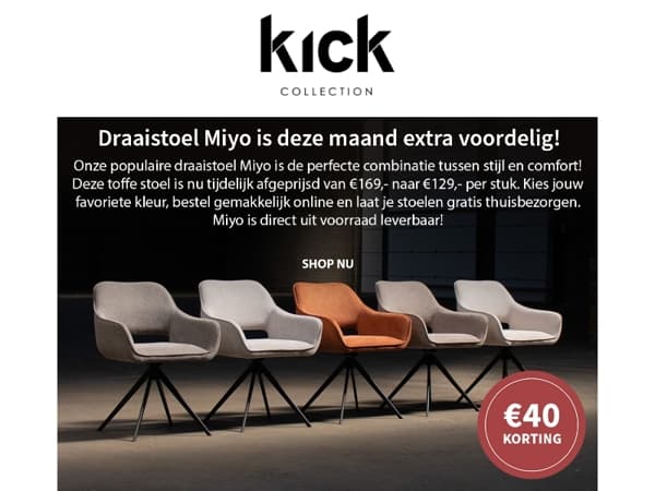 Mei maanddeal: Draaistoel Miyo 😍