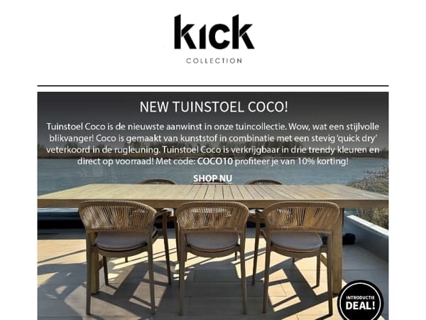 Heb je onze nieuwe tuinstoel al gezien? 👀☀️