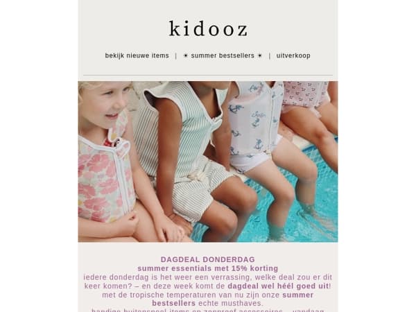 Donderdag deal: 15% korting op alle summer bestsellers 🌞🧴