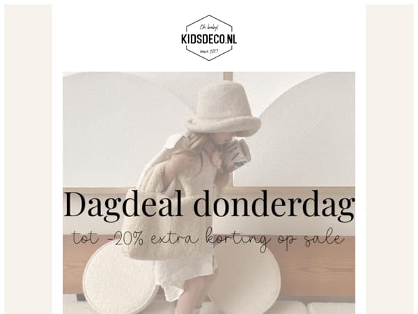 DAGDEAL DONDERDAG | tot -20% EXTRA korting op de sale 😍
