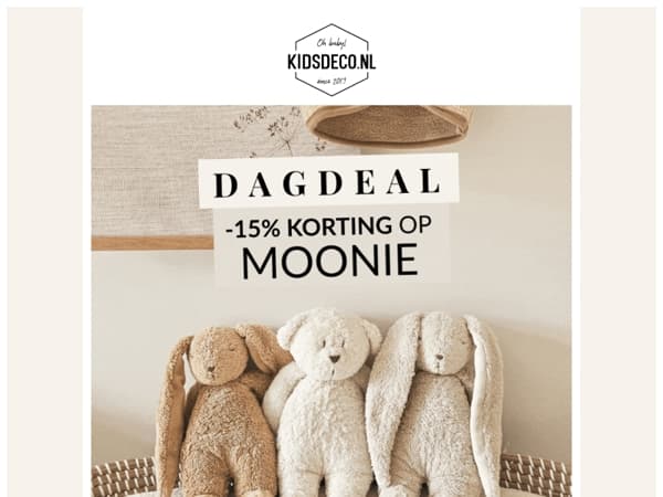 DAGDEAL: 15% korting op Moonie! 😱