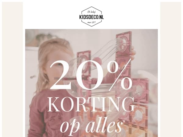 20% korting verloopt vanavond.. ⏰