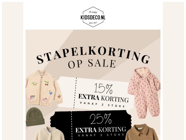 Tot -75% stapelkorting op Lil' Atelier, Konges Slojd & meer! 😱