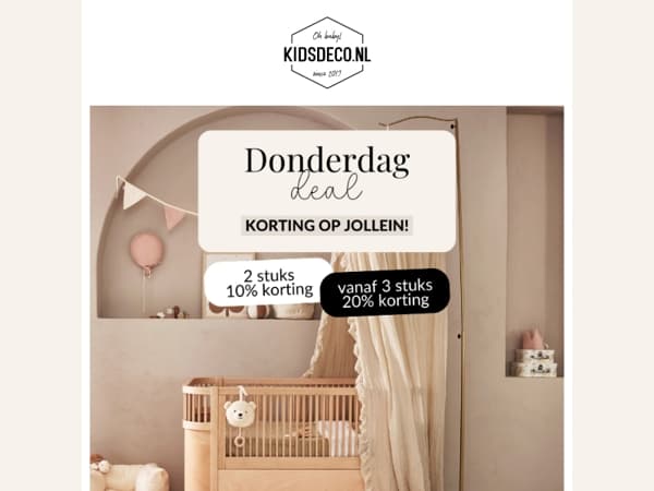 Alleen vandaag: 20% KORTING op JOLLEIN! 👶🏼