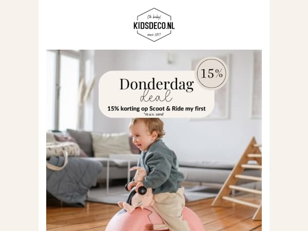 15% korting op Scoot & Ride MyFirst! 🤩