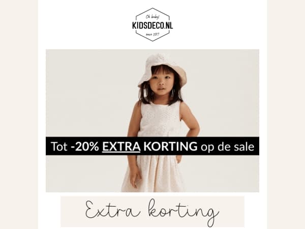 -20% EXTRA korting op de sale! 🤩