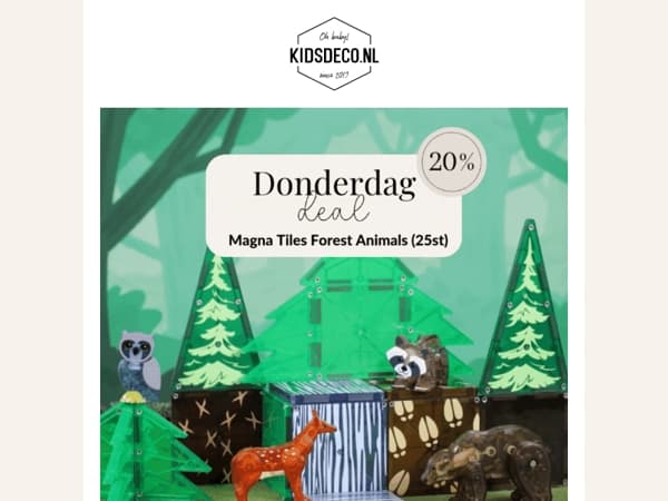 -20% KORTING op Magna-Tiles Forest Animals! 🌳