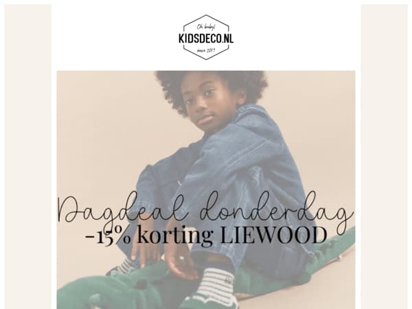 YAY – vandaag 15% korting op LIEWOOD ✨