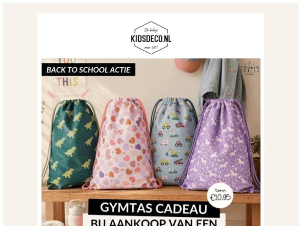 GYMTAS CADEAU 🎒 // bij een rugzak & drinkfles naar keuze!