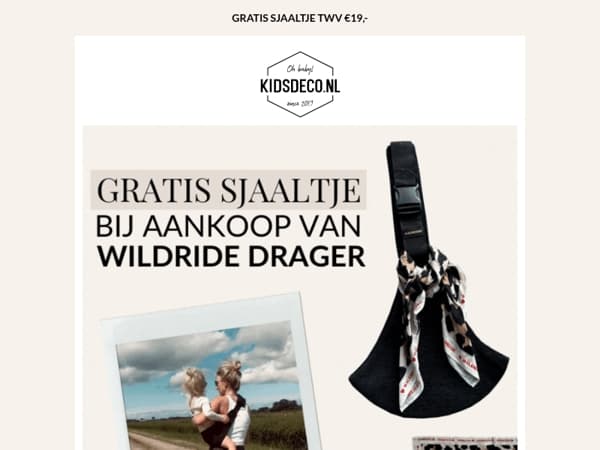 GRATIS sjaaltje bij aankoop van een Wildride drager! 🤩