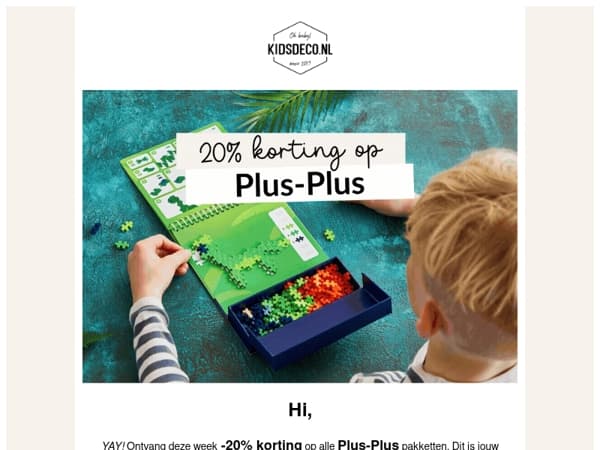 20% KORTING op PLUS-PLUS bouwspeelgoed! 😱
