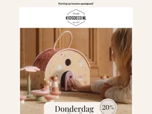 Alleen vandaag -20% KORTING op houten speelgoed! 🤩