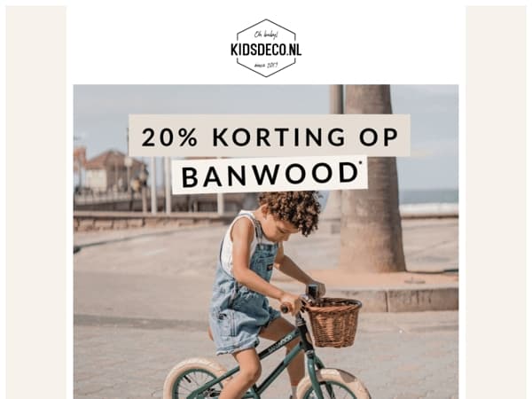 20% korting op BANWOOD! 🚲