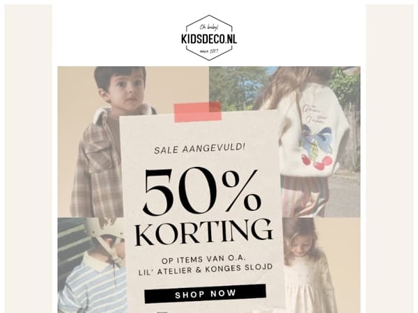 50% korting op Lil' Atelier & Konges Slojd! 😱