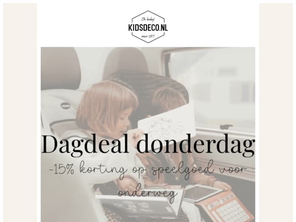 DAGDEAL DONDERDAG | 15% korting op speelgoed voor onderweg! 🚗💨