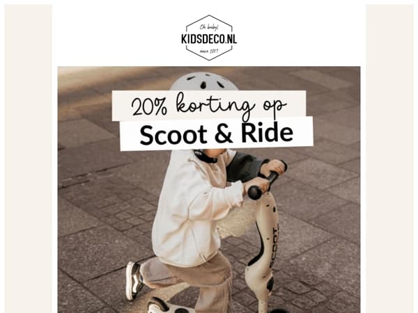 20% korting op SCOOT & RIDE 🛴