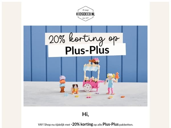 20% KORTING op PLUS-PLUS bouwspeelgoed! 😱