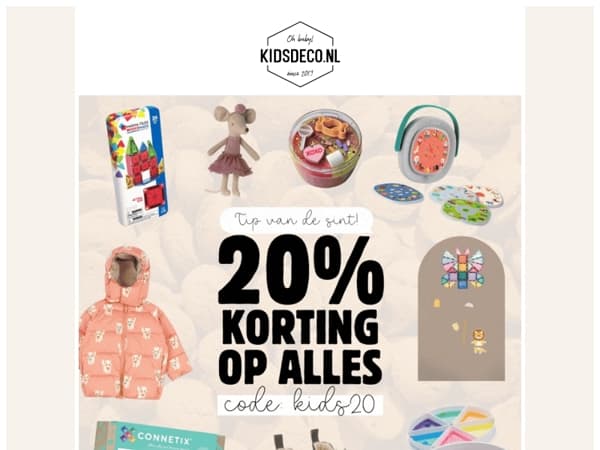 Psst.. 20% korting op ALLES! 😱