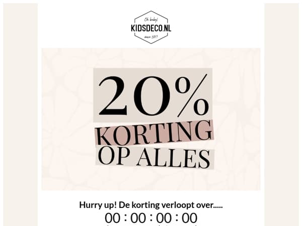 Jouw korting verloopt bijna... ⏰