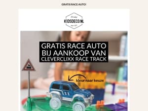 GRATIS race auto 🚗 bij aankoop van Cleverclixx! 🤩