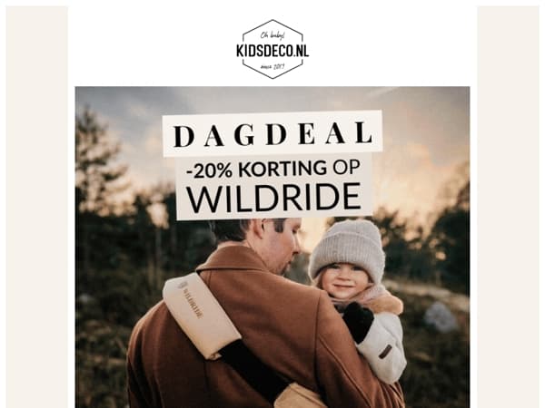 DAGDEAL: 20% korting op Wildride! 🤩