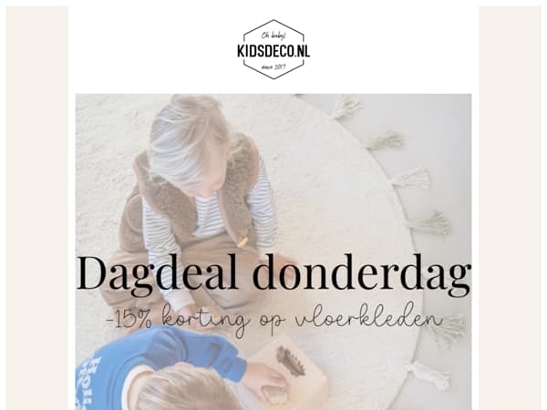 Alleen vandaag: -15% op vloerkleden! 🤩