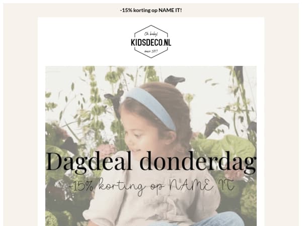 🎉 ALLEEN VANDAAG 15% korting op NAME IT!