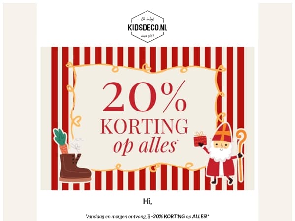 20% KORTING OP ALLES! 😱
