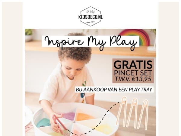 GRATIS pincet set bij een Inspire My Play play tray! 🤩