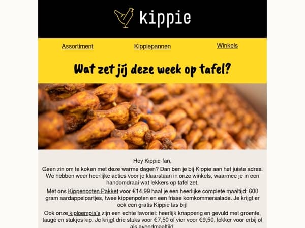 Wat zet jij deze week op tafel, Kippie-fan?