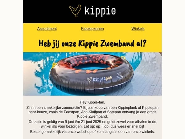 Klaar voor de zomer met de Kippie Zwemband!