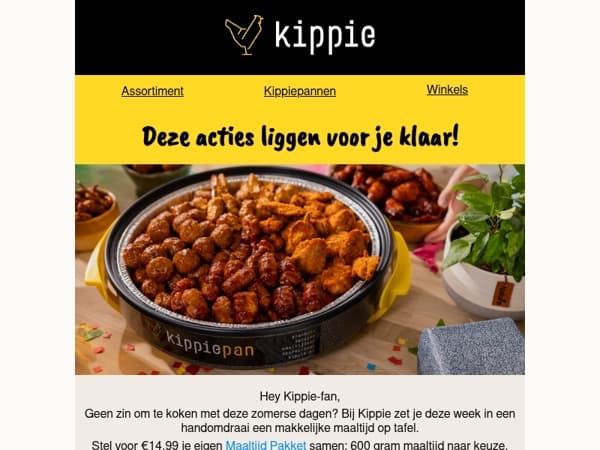 Deze acties liggen voor je klaar bij Kippie 