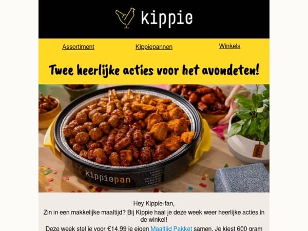 Twee lekkere acties deze week bij Kippie 🍗