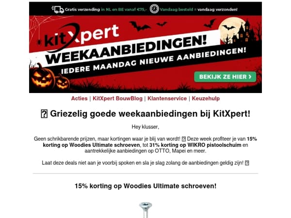 🎃 Griezelig goede weekaanbiedingen bij KitXpert!