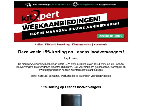 Loodvervanger, gereedschap of kit nodig? Bekijk de nieuwe weekdeals!