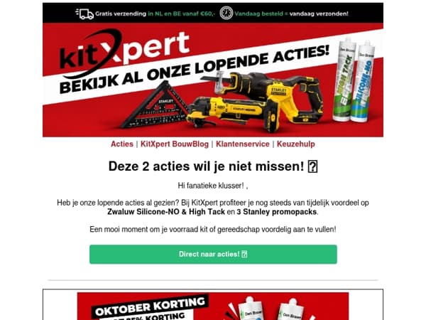 Reminder: deze 2 acties lopen nog bij KitXpert! 🔥