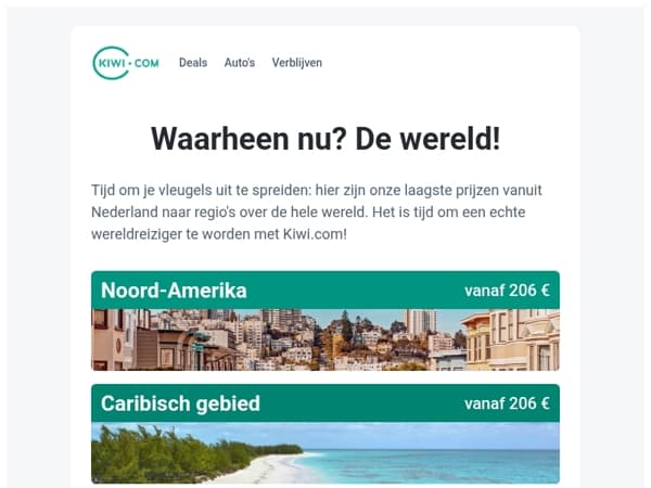 Reis verder voor minder! Vluchten vanuit Nederland naar plaatsen in Noord-Amerika beginnen op Kiwi.com al vanaf 206 €