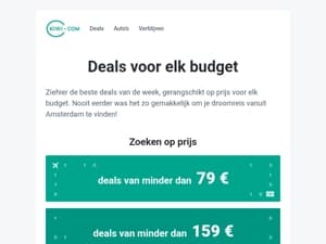 Waar kun je naartoe voor minder dan 79 €?