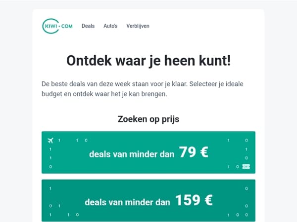 Wij houden voor jou ticketprijzen vanuit Amsterdam in de gaten! Vandaag zijn ze minder dan 79 €