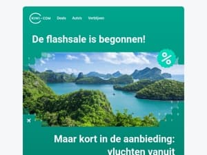 Maar kort in de aanbieding: vluchten vanuit Nederlandvoor 27 €