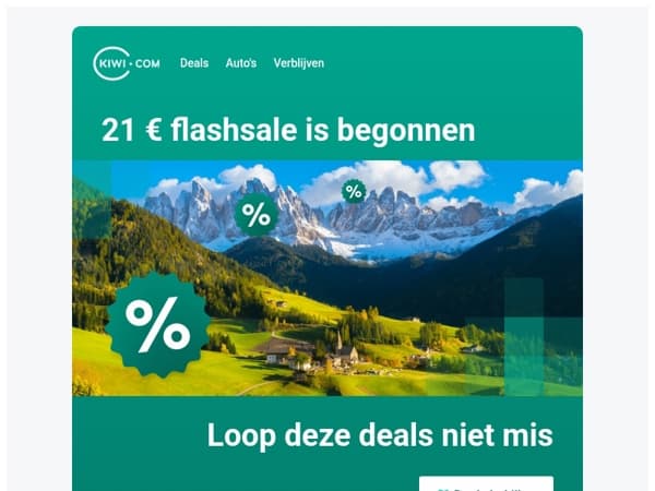 Nu beschikbaar: vluchten vanuit Nederland voor 21 €! ✈️