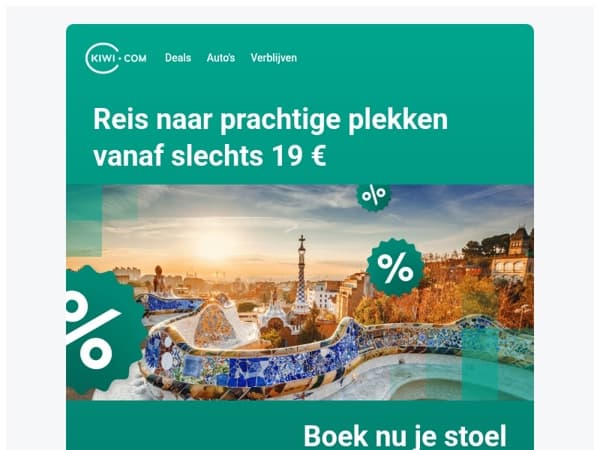 Vluchten voor 19 € zijn nu verkrijgbaar!